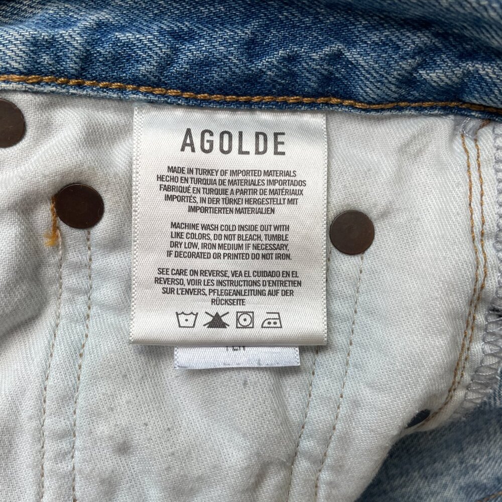 Agolde High Rise Jeans - Light Blue - Picture 5 of 8